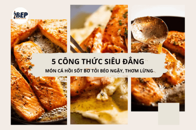 Mon ca hoi ap chao sot cam vang uom bat mat thom lung tren dia trang tri rau thom
